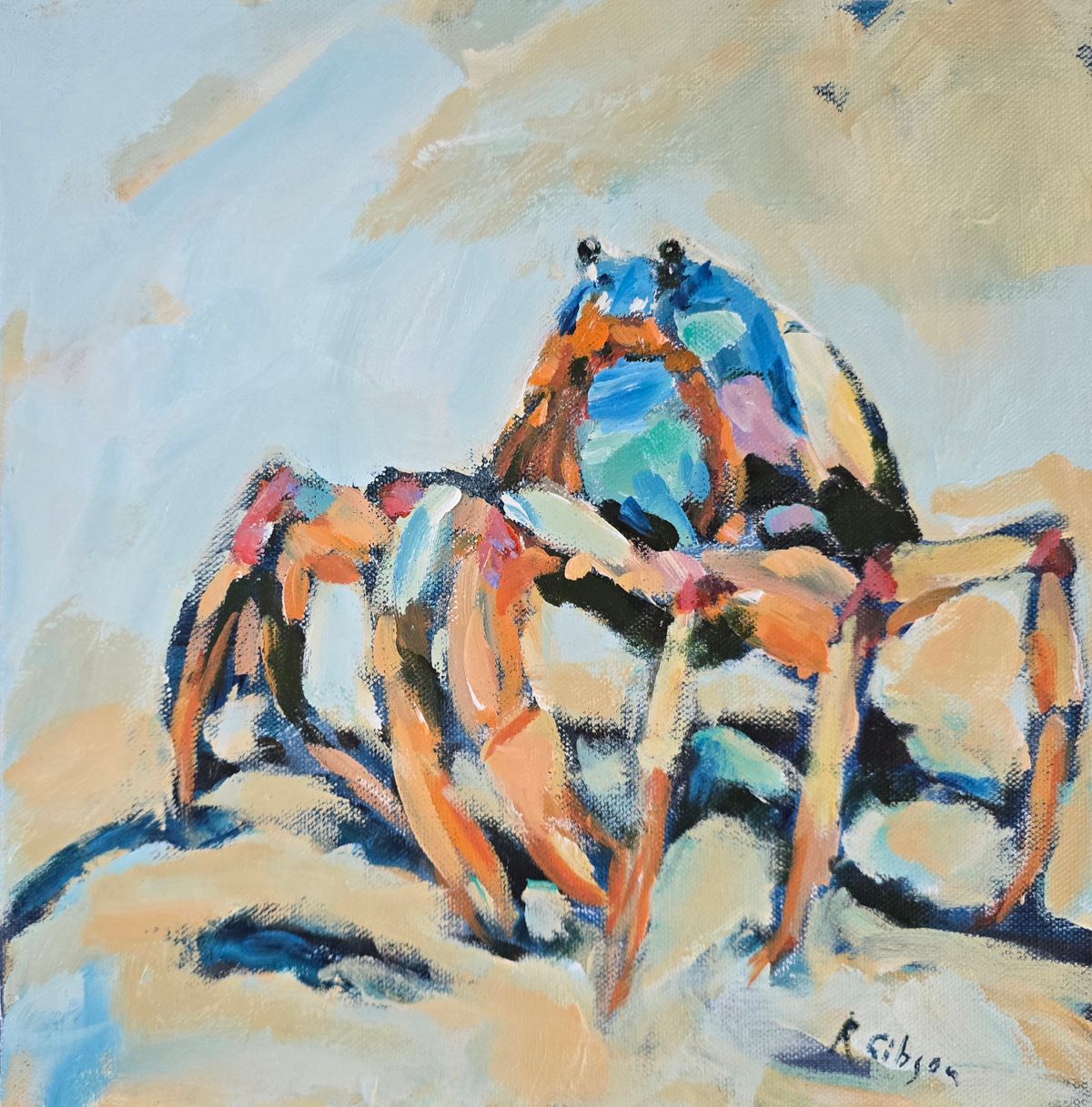 On the Beach 900x900 Acrylic on canvas