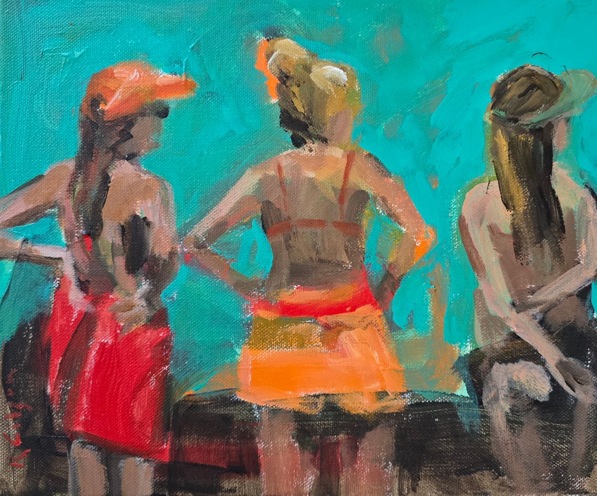 Two Swimmers 900x600 Acrylic on canvas